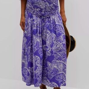 Mara Hoffman Purple Paisley Skirt